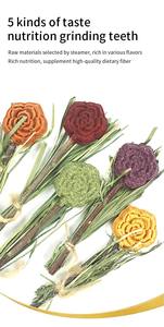 Suministros para mascotas de alta calidad, golosinas de conejo naturales, comida para Conejo, golosinas para hámster, conejo, juguete para masticar, aperitivos, pastel de hierba - Product Image 2