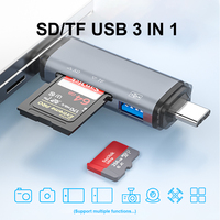 Lector de Tarjetas OTG Multifunción 6 en 1 USB 3.0 2.0 SD/TF Universal para Computadora y Teléfono Móvil con Puerto USB 3.0 Tipo-C