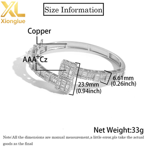 Hip Hop <b>Copper</b> Irregular Shape Zircon Geometric Gold Silver Adjustable Diamonds Jewelry <b>Bracelet</b> Men Women - Product Image 3