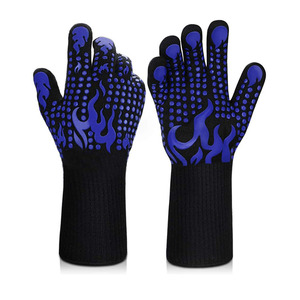 Aramid Black 1472F Food Kitchen Silicone Microwave Oven Grill Barbecue Bbq Camping Cooking <strong>Hand</strong> <strong>Gloves</strong> Extreme Heat Resistant - Product Image 6