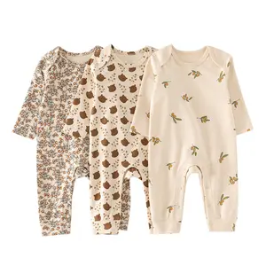 0 12 Monate Neugeborenes Weihnachtskostüm Baby-Jungen-Pjama Baumwollstrampler Knopf 2024 Neugeborenes Beistellstrampler Beistell-Pjama-Strampler