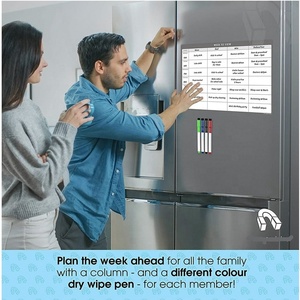 Planificateur hebdomadaire <span class=keywords><strong>magnétique</strong></span> en acier inoxydable A3, organisateur et tableau blanc entièrement personnalisé pour la famille/affaires, planification de <span class=keywords><strong>repas</strong></span> - Product Image 4