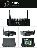 EGLOBAL Lüfterloser Computer Intel Core-i7-8569U 2*DDR4 MSATA M.2 SSD VGA 2*HD DP 4*USB 2*RJ45 Giga LAN Audio Linux Mini-PC