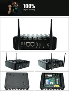คอมพิวเตอร์ไร้พัดลม EGLOBAL In-tel Co-re-i7-8569U 2*DDR4 MSATA M.2 SSD VGA 2*HD DP 4*USB 2*RJ45 Giga LAN Audio Linux มินิพีซี - Product Image 1