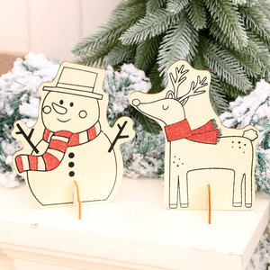 Christmas wooden ornaments, drawing <b>kits</b>, kindergarten <b>DIY</b> crafts, educational toys, small gifts. - Product Image 3