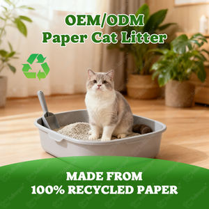Litière pour chat OEM ODM, échantillons gratuits, marque blanche, armoire, jetable, écologique, naturelle, biodégradable, papier, tofu, litière pour chat - Product Image 2