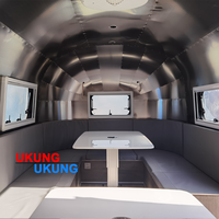 UKUNG RV en acier inoxydable de style acier inoxydable, véhicule récréatif en acier inoxydable à vendre, remorque de bureau mobile
