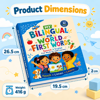 Livre sonore interactif pour enfants, livre sonore éducatif avec boutons audio, livre parlant musical pour l'apprentissage précoce