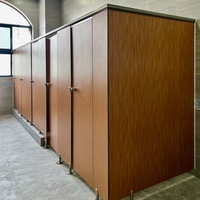 Cubículos de Baño de Tablero Fenólico DEBO Resistentes a los Arañazos y a la Humedad, Diseño Gráfico, Garantía de 5 Años para Escuelas