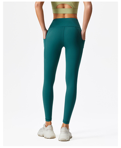 Nouveau design, logo personnalisé, leggings de <span class=keywords><strong>sport</strong></span> pour femmes, taille haute, élastiques, en nylon, grande taille, sans couture, effet seconde peau, pour yoga et gym - Product Image 2