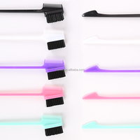 AliLeader Peigne de Nettoyage des Bords Élé gant, Brosse à Dents pour Cheveux de Bébé, Brosse à Bords pour Contrôle des Bords, Brosses en Plastique pour Perruque Lace