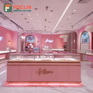 Mostrador de Exhibición de Joyería Minimalista con Acabado Laminado, Vitrina de Exhibición para Centro Comercial - Product Image 4