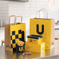 Caja de Cartón para Empacar Alimentos para Llevar, Diseño Personalizado, Caja Cuadrada de Kraft para Hamburguesas y Sándwiches