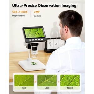 Mini Microscopio de moneda de 4,3 ", microscopio <span class=keywords><strong>Digital</strong></span> LCD 1000X, lupa de moneda USB de 1080P para monedas de error con 8 luces LED ajustables - Product Image 4