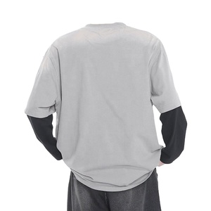 Logo personnalisé Double Couche T-shirt à Manches Longues pour Hommes T-shirt Surdimensionné à Manches Longues pour Hommes 100% Coton - Product Image 2