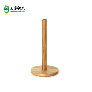Bamboo and wood toilet <b>paper</b> holder, <b>kitchen</b> <b>paper</b> towel holder, bamboo <b>paper</b> towel stand, no-drill vertical <b>paper</b> towel - Product Image 2