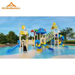 Aqua Adventure Slide Playground Equipment Water Splash Outdoor Play Set Tube Sliding For Swimming Pool Resort Park