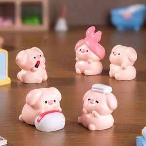 WeiJ Landscape Cute Beauty, <span class=keywords><strong>Petit</strong></span> <span class=keywords><strong>cochon</strong></span>, Maison de poupée, Décorations DIY, Accessoires pour blind bag, Mini bibelot - Product Image 1