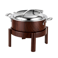 LIYUNDA – Ensemble de chauffe-plats de buffet en acier inoxydable 4L pour hôtels et restaurants, ustensiles de cuisine et de traiteur