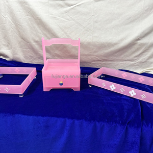 Vente en gros usine : Ensemble de 7 supports à gâteaux en acrylique pour buffet de pain et plateau de service alimentaire, idéal pour les fêtes, la décoration de Noël et de mariage - Product Image 4