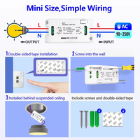 Interruptor de Luz Inalámbrico de 433MHz y Control Remoto de Pared AC 110V 220V 10A para Ventilador, Lámpara, Bombilla LED - Venta al por Mayor