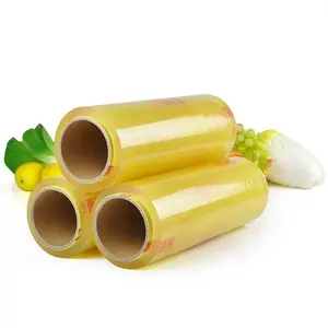 Anti Fog Best Selling Packaging Plastic Food Grade Elastic PVC Cling Wrap Film Roll Cling Film Factory
