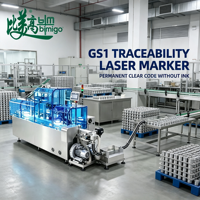 Machine de marquage laser à fibre à boucle fermée sans encre pour la fabrication en série à haute vitesse de couvercles de canettes en aluminium