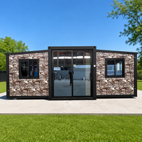 Maison conteneur modulaire préfabriquée extensible de luxe à structure en acier pliable, installation rapide et personnalisée, pour habitation ou bureau