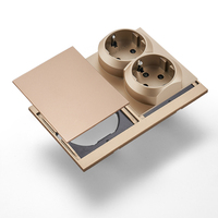 Interruptores y Enchufes de Pared WESA Ultrafinos con Botón Pulsador de 1/2/3 Vías, Enchufe Europeo de 1/2 Vía, Combinación Libre, Diseño Moderno de Lujo