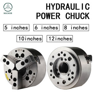 หัวจับเครื่องกลึงแบบนิวเมติกไฮดรอลิกแนวตั้ง 3 ขากรรไกร พร้อมระบบจัดศูนย์ สำหรับเครื่องกลึงซีเอ็นซี - Product Image 2