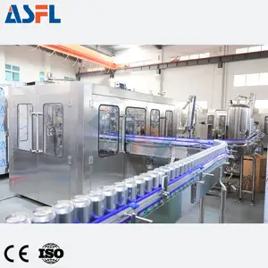 Automatic 330ml can beer beverage making filling processing machine / juice canning machine production line