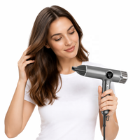 Sèche-cheveux professionnel BLDC 2000W, ionique, écran LED, 3 vitesses, 4 températures, capteur NTC, concentrateur magnétique, OEM ODM