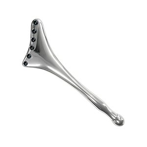 Dual-Action Zinc Alloy Eye Care Wand 5-Roller Facial Massager & <b>Round</b>-Tip Acupressure Stick for Face - Product Image 4