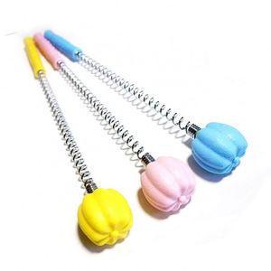 Pumpkin Head Beat Hammer <b>Massage</b> Steel Spring Ball Relief Body Back Leg Knock Massager Stick <b>Tool</b> - Product Image 1