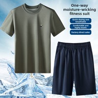 Ensemble de tenue d'entraînement de fitness en plein air confortable et respirant à séchage rapide, uniforme tactique à haute élasticité pour hommes
