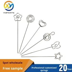 Xoắn Ốc Phong Cách Kim Loại Kẹp Đất Sét Nhà Máy Hoa Quà Tặng Bánh Trang Trí Vòng Vòng Vòng Craft Dây <span class=keywords><strong>Clip</strong></span> Cho Bảng Thẻ Lưu Ý Ảnh Memo Chủ - Product Image 6