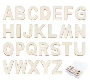 OEM ve ODM Diy ahşap alfabe mektup ahşap harfler el sanatları noel dekorasyon hediyeler kesip