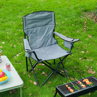 Chaise de plage pliable moderne en acier inoxydable avec dossier confortable en Oxford, légère et durable pour les loisirs en plein air