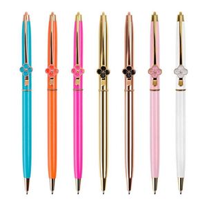 Four-leaf Clover Luxury Metal Sports Ballpoint <b>Pen</b> with Custom Logo Slim Signature Design for Corporate Advertising & Publicity - Product Image 3