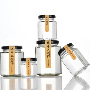 Glass <b>Jar</b> Sealed Food Grade Classic Rectangle Cover Empty 0.5-1L Party Lemon Paste Honey Chili <b>Jam</b> Storage Bottle - Product Image 2