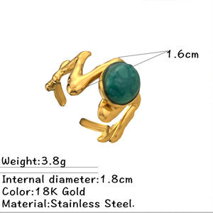 MW Wholesale Factory Directly Non Fading Mix Styles Retro Stones <strong>Rings</strong> Stainless Steel <strong>Moissanite</strong> Adjustable <strong>Men</strong> Women <strong>Rings</strong> - Product Image 6