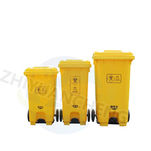 Pedal 240 Liter Plastikmüll tonne | EN840 Park abfall behälter mit Deckel - Product Image 1