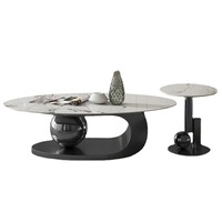 Table basse convertible, extensible, mobile, petite, moderne, en fer et acier, avec plateau en pierre, pliable, de luxe, pour salon, chambre, maison