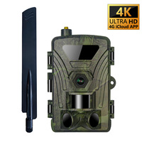 Luger 4G Hunting Camera Solar Trail Camera 4K 60MP Wildlife Hunting Camera IP66 Waterproof Outdoor Night Vision Game Camera