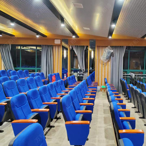 เก้าอี้โรงละครมานวาเอ็กซ์โป รุ่น HB523 สีบลูบีช พร้อมที่วางแขน สำหรับหอประชุมและห้องประชุม - Product Image 3