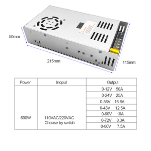 600W <span class=keywords><strong>72v</strong></span> 8.3A AC a <span class=keywords><strong>DC</strong></span> di Commutazione di Alimentazione Con Display Digitale di tensione <span class=keywords><strong>dc</strong></span> regolabile alimentazione regolata di alimentazione 0-<span class=keywords><strong>72v</strong></span> smps - Product Image 6