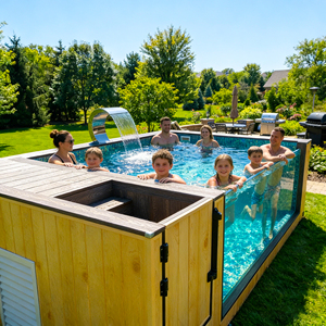 Custom Size Above Ground Fiberglass Corrosion-resistant UV Resistant Custom Color Swimming Pool Durable Easy Maintain Family Use - Product Image 2