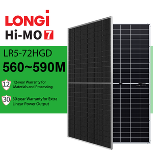 Thế Giới Tier 1 thương hiệu longi N loại bifacial 580W 585W 590W 595W bảng điều khiển năng lượng mặt trời đơn tinh thể - Product Image 3