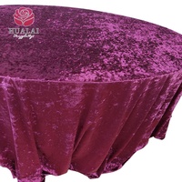 Nappe en velours écrasé personnalisée, ronde ou rectangulaire, blanche, ivoire, noire, vert sauge, pour hôtels, banquets et mariages – Vente en gros