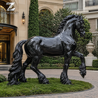 Sculpture de cheval en bronze grandeur nature, statue d'animal en métal sur mesure pour la décoration extérieure de jardin, villa, hôtel, cour et aménagement paysager